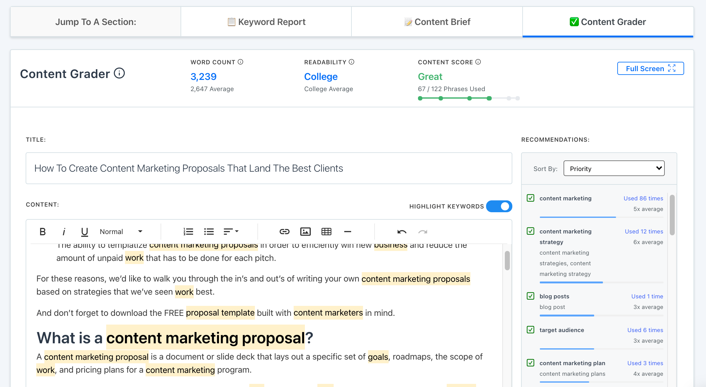 content of marketing research proposal