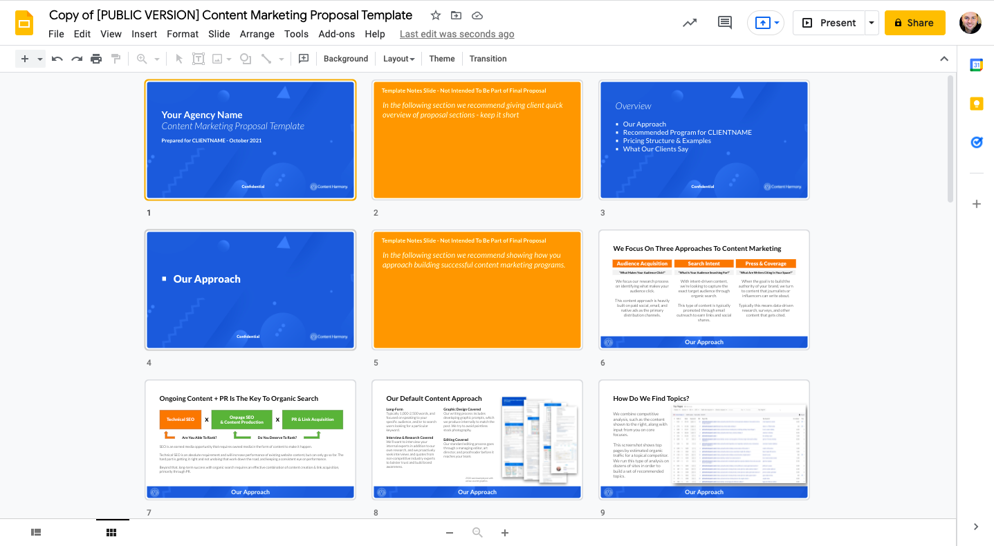 content of marketing research proposal