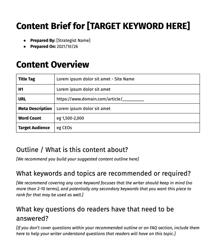 How To Write SEO-Focused Content Briefs