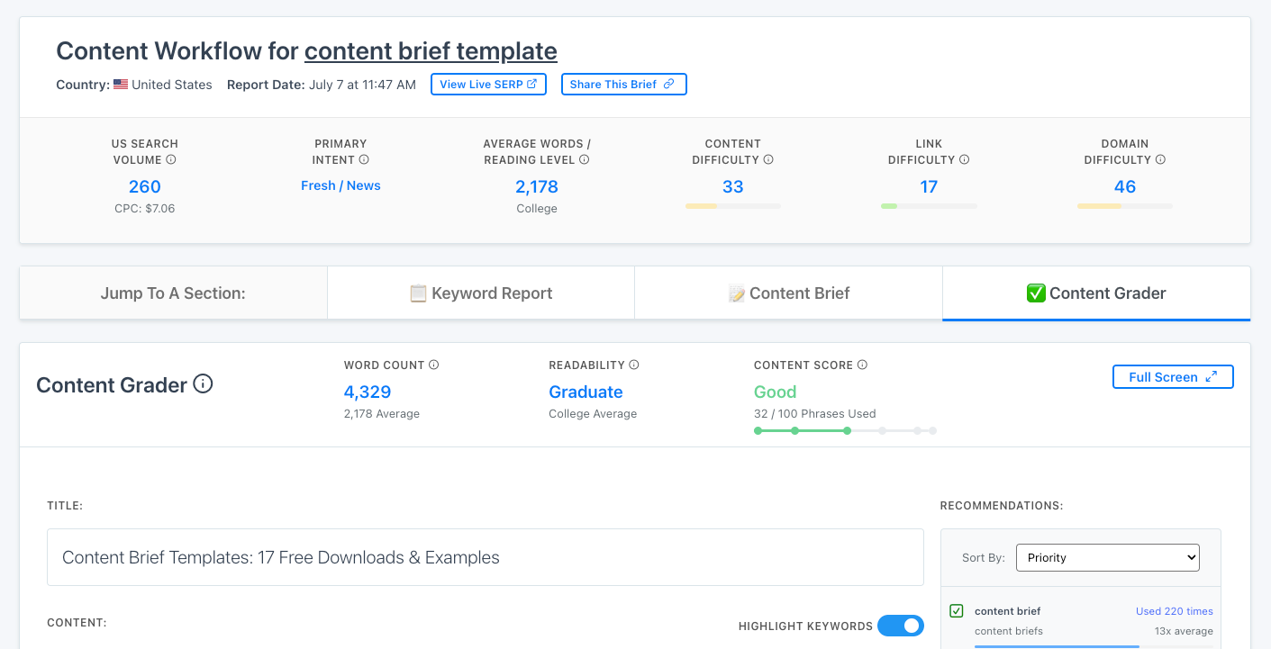 Content Brief Templates: 20 Free Downloads & Examples